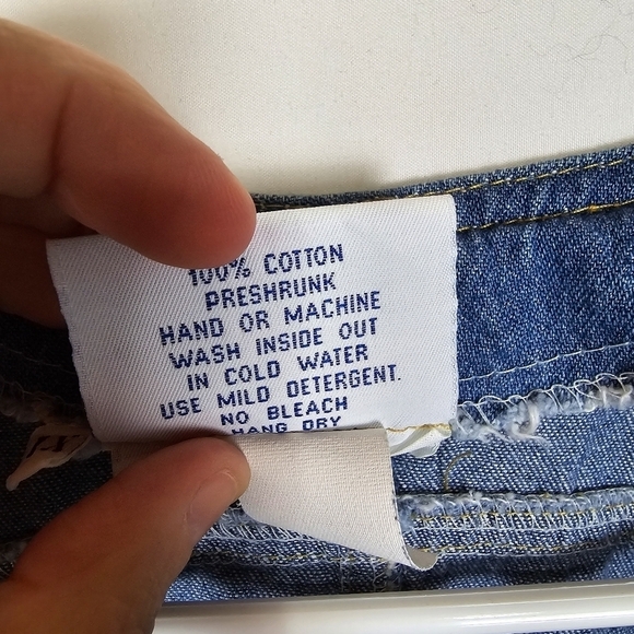 Vintage 80s Denim Floral Embroidered Beaded Button Up Shirt Tunic Mini Dress - Picture 8 of 8